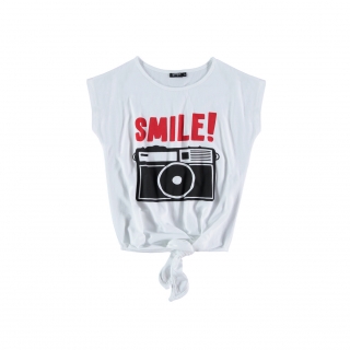 Camera Knot Tee (white)
