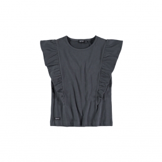 Ruffle Tee (asphalt)