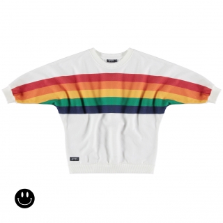 Rainbow Poncho (white)