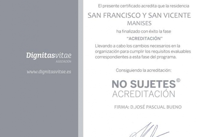 Servicios y actividades de la residencia  San Francisco y 
