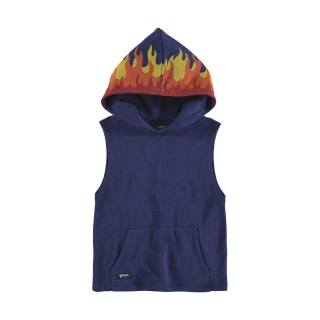 FLAMES VEST HOODIE